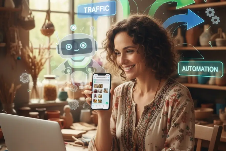 Tráfego e automoção para empreendedoras.